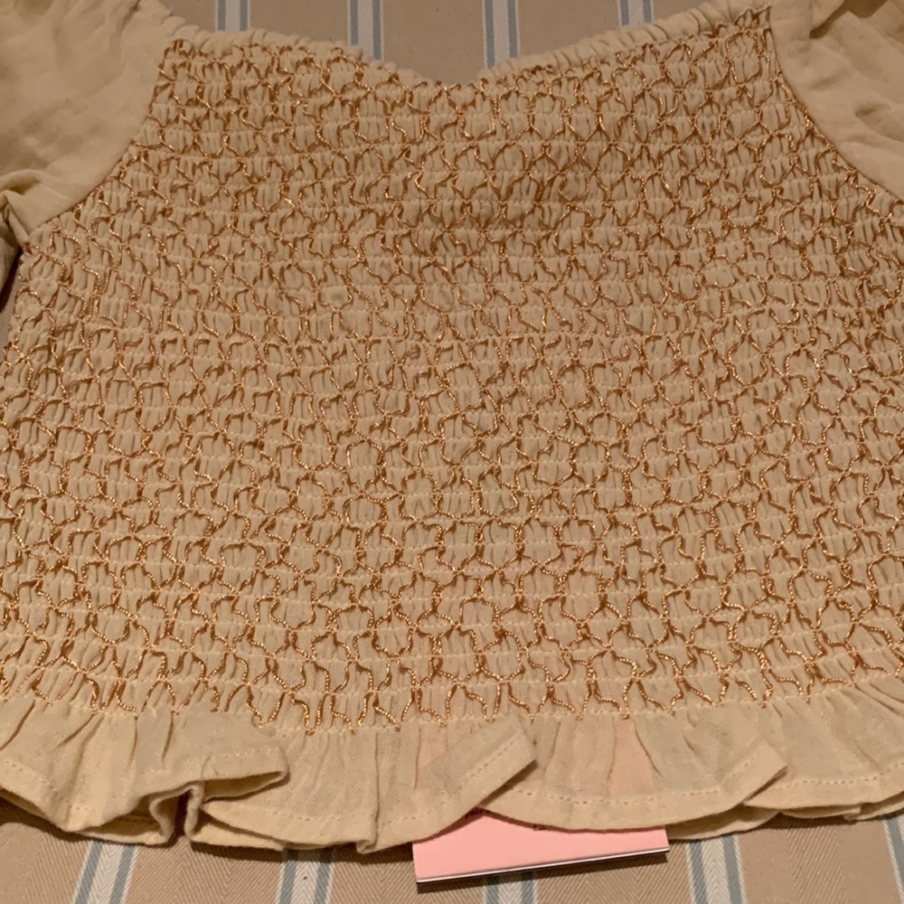 SPELL & THE GYPSY COLLECTIVE JESSE JANE CROPPED BLOUSE IN HONEY SIZE SMALL - Picture 9 of 15